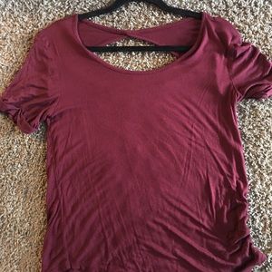 Burgundy t-shirt from So